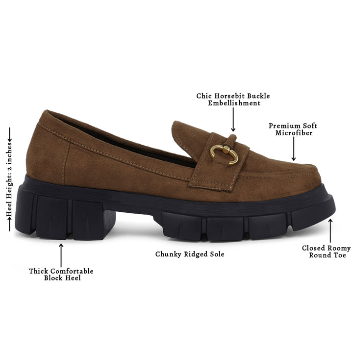 women soft microfiber chunky loafers#color_tan