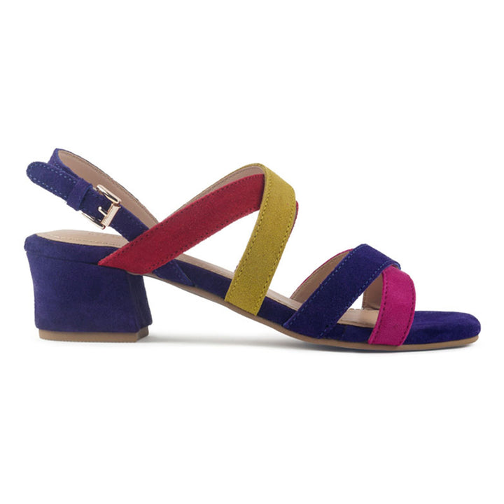 women mon lapin red high heeled block leather sandal#color_multi-blue