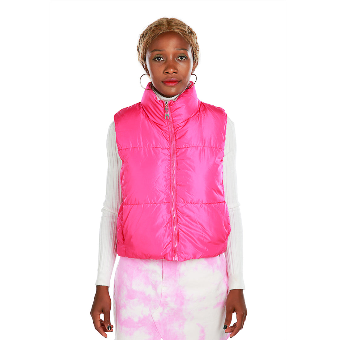 High Collared Reversible Duo Tone Jacket