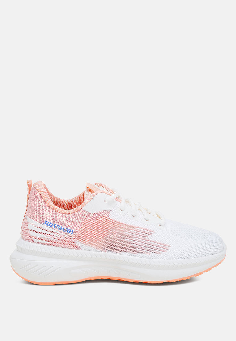 women lace-up chunky sneakers#color_pink