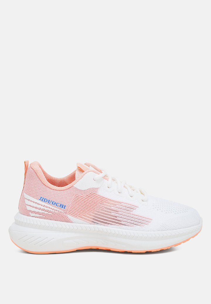 women lace-up chunky sneakers#color_pink