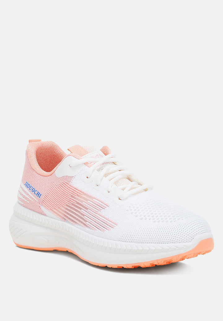 women lace-up chunky sneakers#color_pink