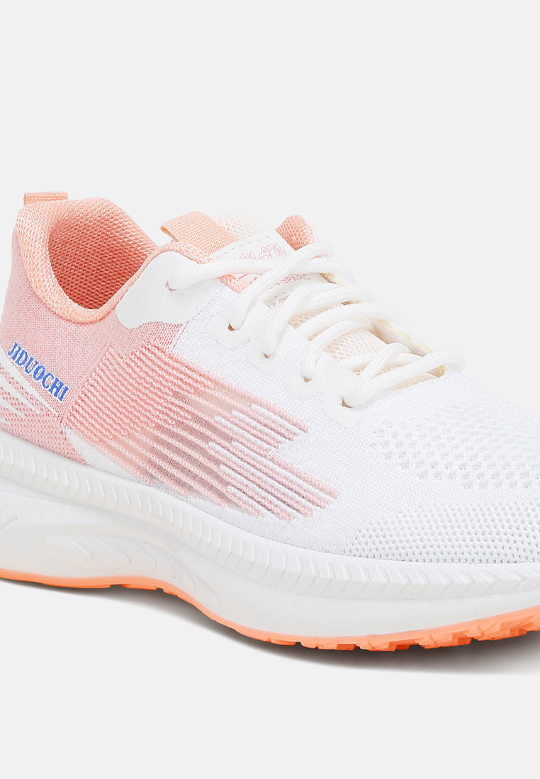 women lace-up chunky sneakers#color_pink