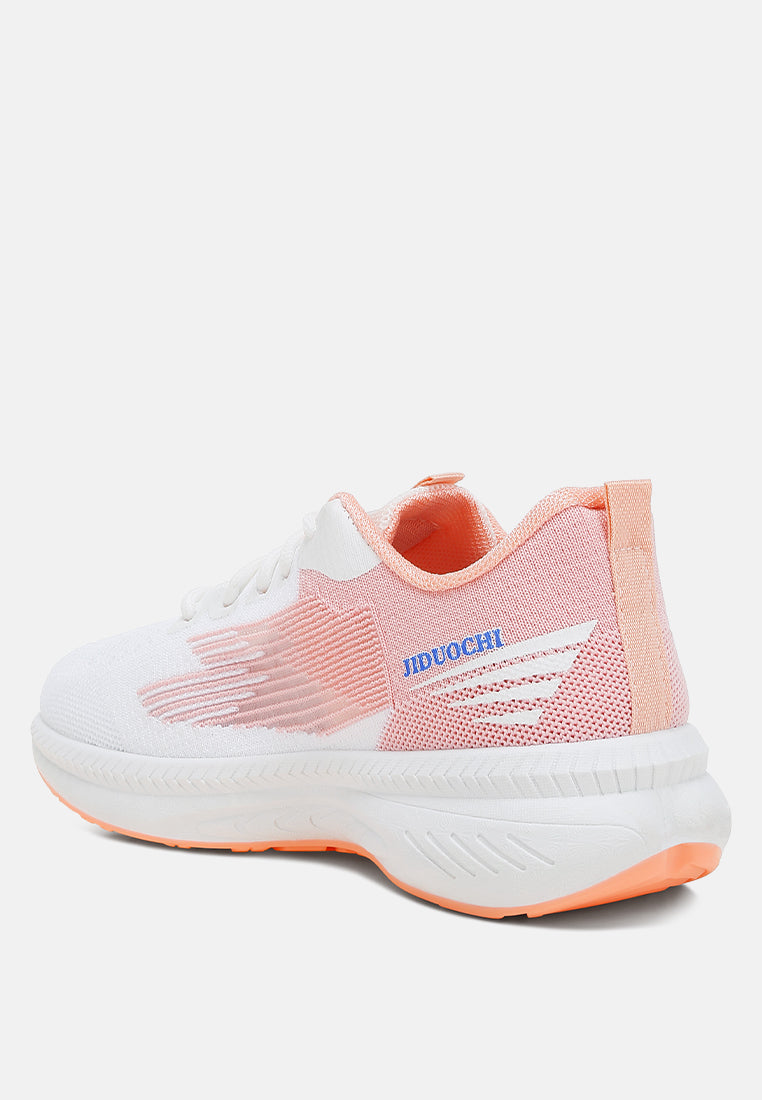 women lace-up chunky sneakers#color_pink