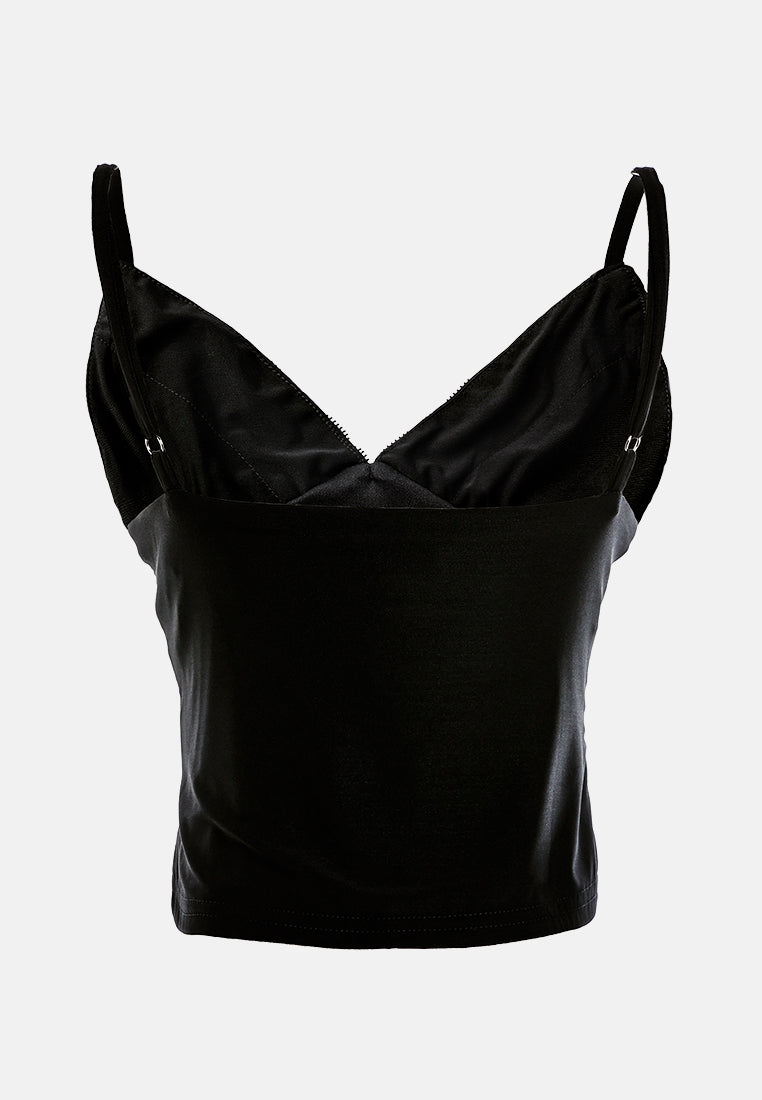 lace detail slip top#color_black