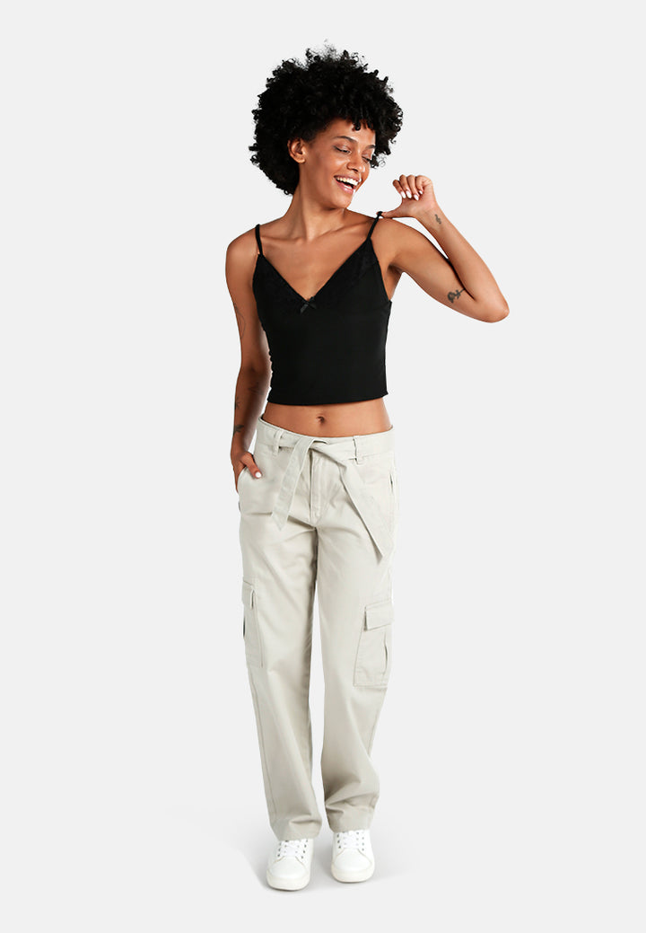 lace detail slip top#color_black