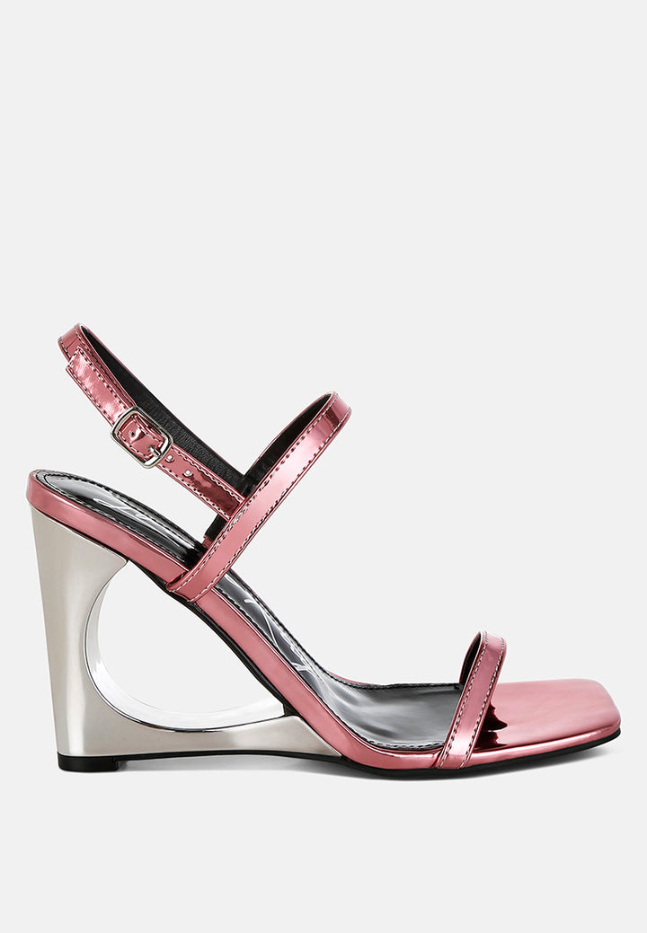Women Metallic Fantasy Wedge Heel Sandals