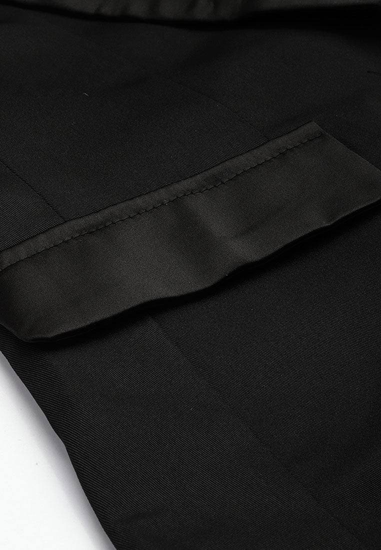 Women Lapel Collar Buttoned Blazer