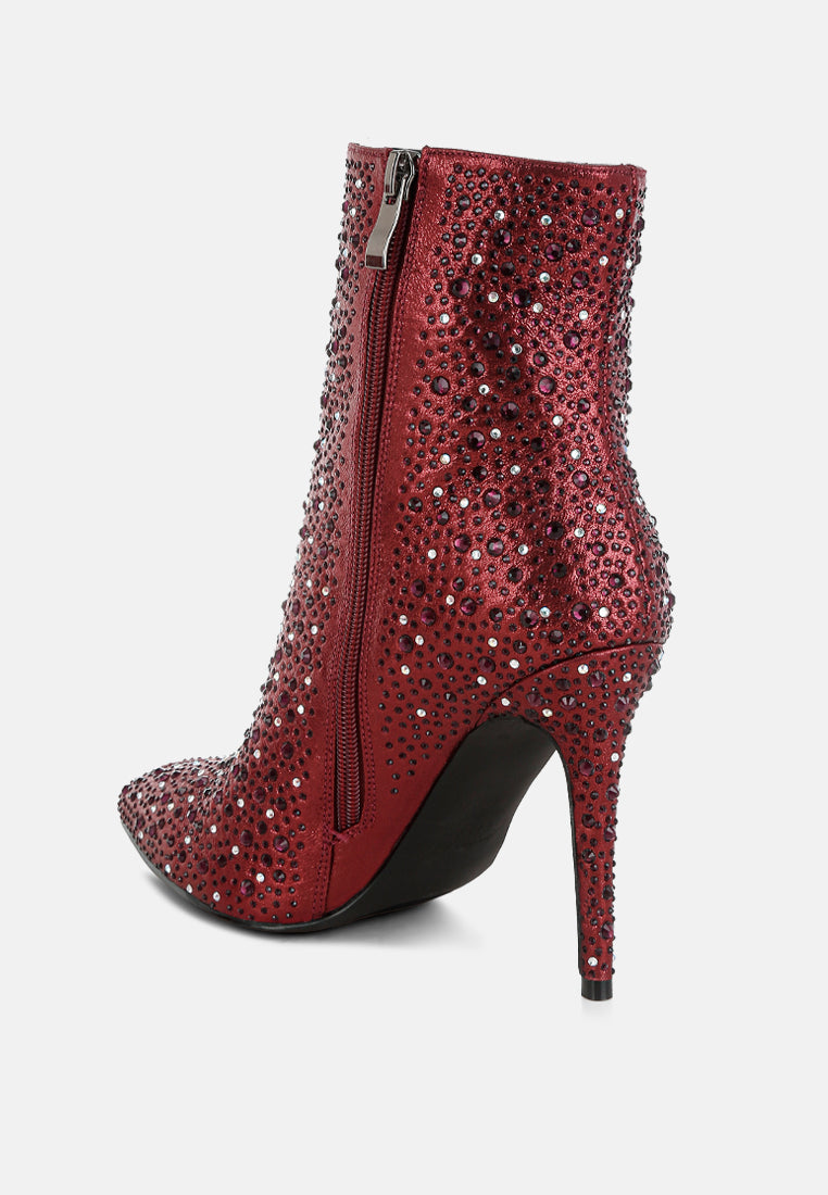 women rhinestones embellished stiletto boots#color_burgundy