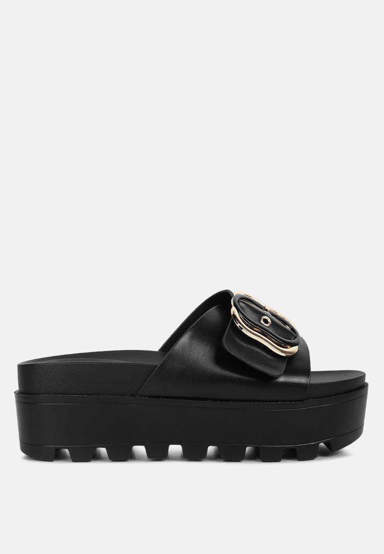 lug sole flatform sliders#color_black