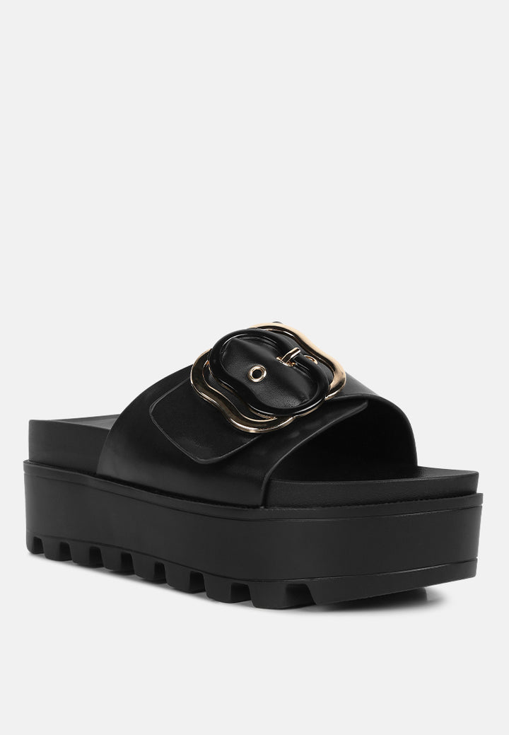 lug sole flatform sliders#color_black