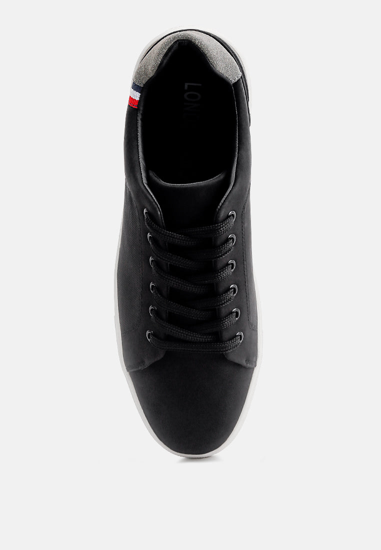 mens lug sole platform sneakers#color_black