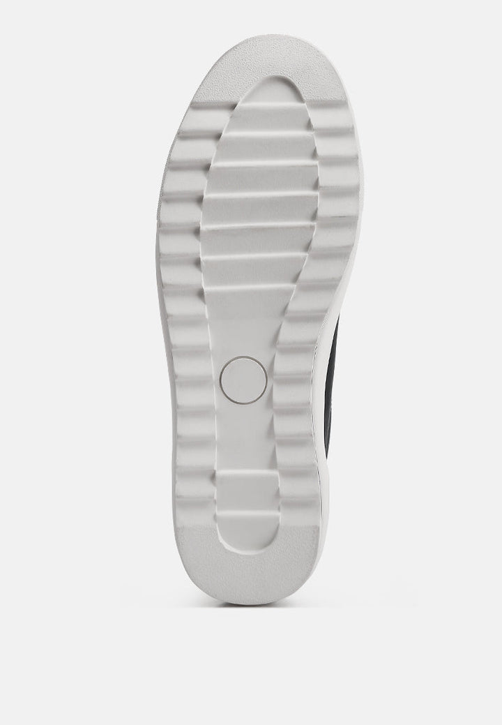 mens lug sole platform sneakers#color_black