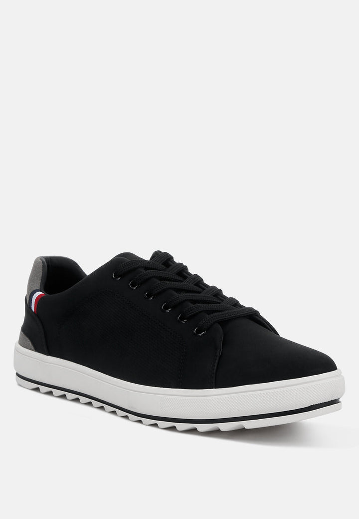 mens lug sole platform sneakers#color_black
