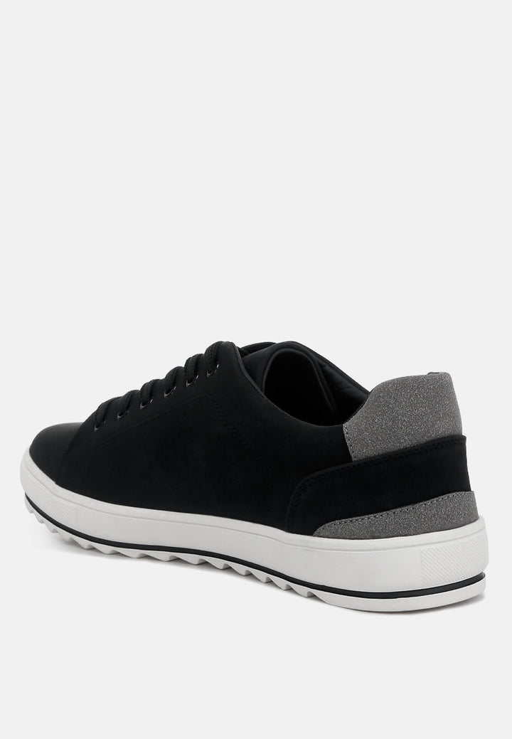 mens lug sole platform sneakers#color_black