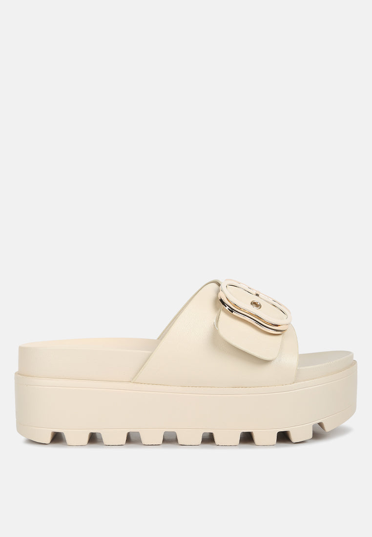 women lug sole flatform sliders#color_beige
