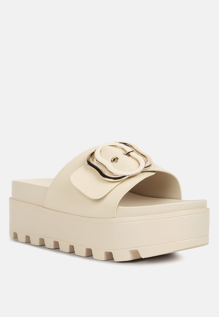 women lug sole flatform sliders#color_beige