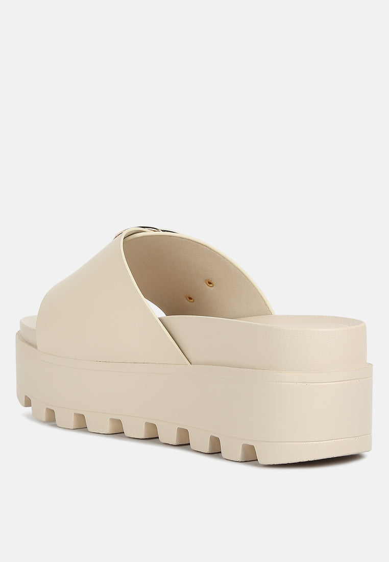 women lug sole flatform sliders#color_beige