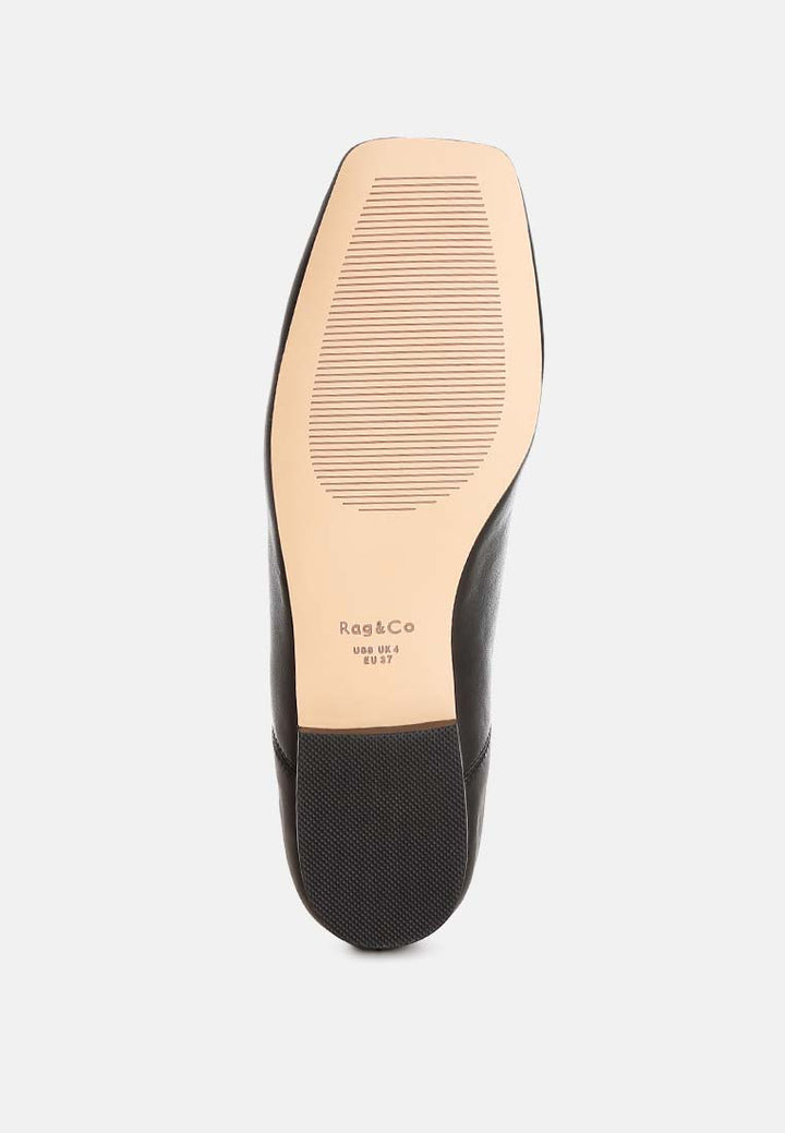 women square-toe bow ballerinas#color_black