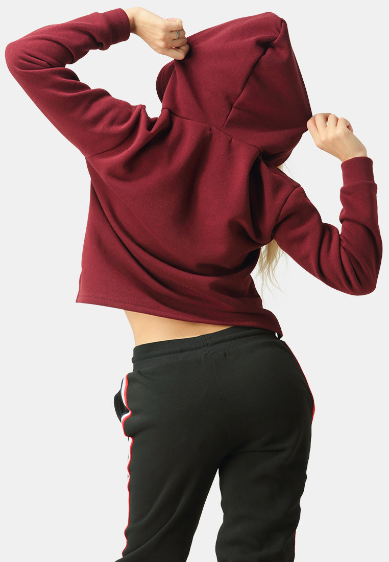 women hoodie with drawstring#color_burgundy