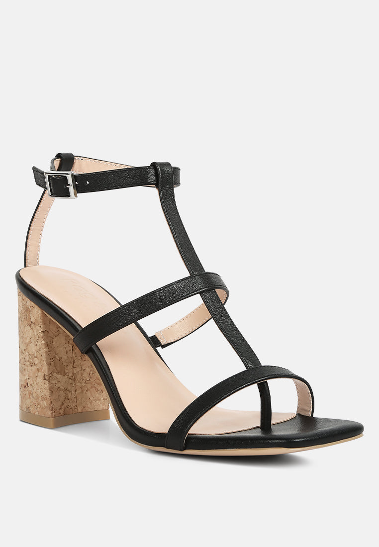 women open square toe block heel sandals#color_black