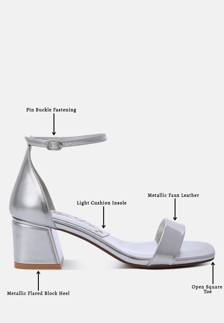 women metallic block heels#color_silver