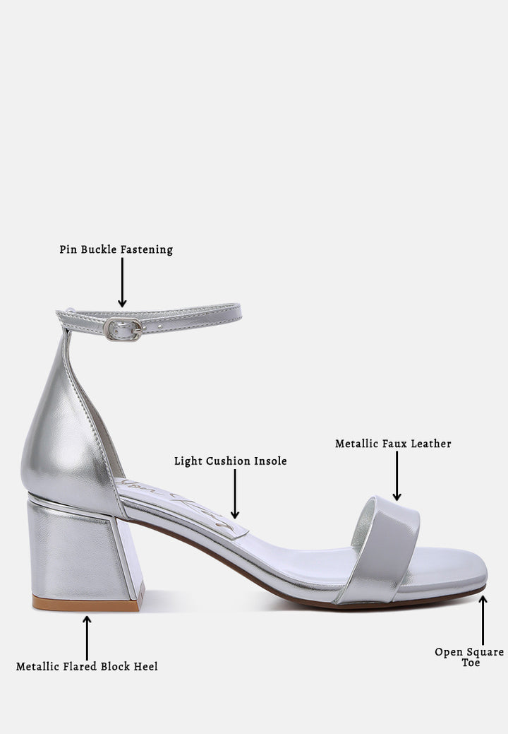 women metallic block heels#color_silver