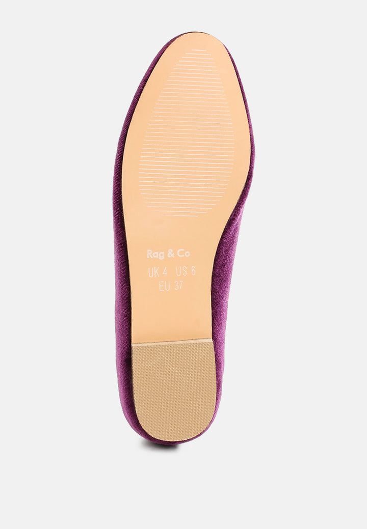 women penny strap velvet loafers#color_purple