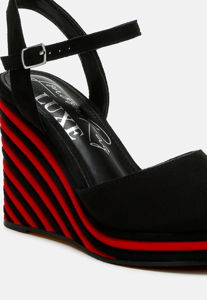 dual tone wedge sandals#colour_black