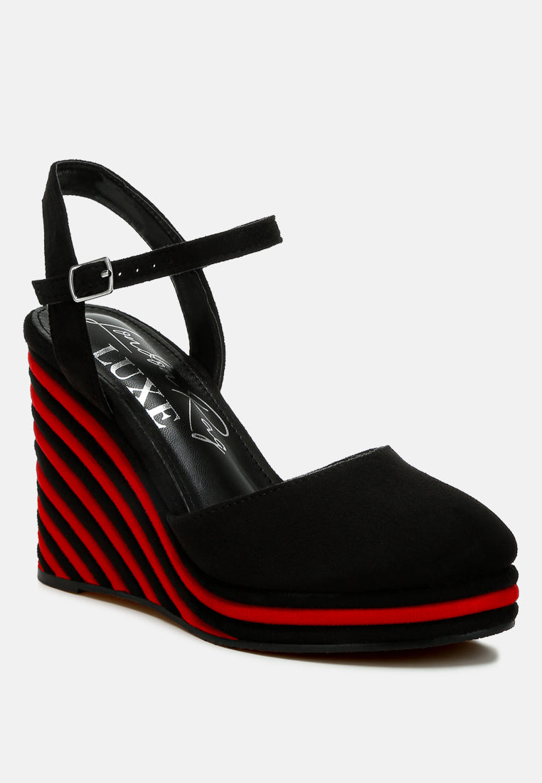 dual tone wedge sandals#colour_black