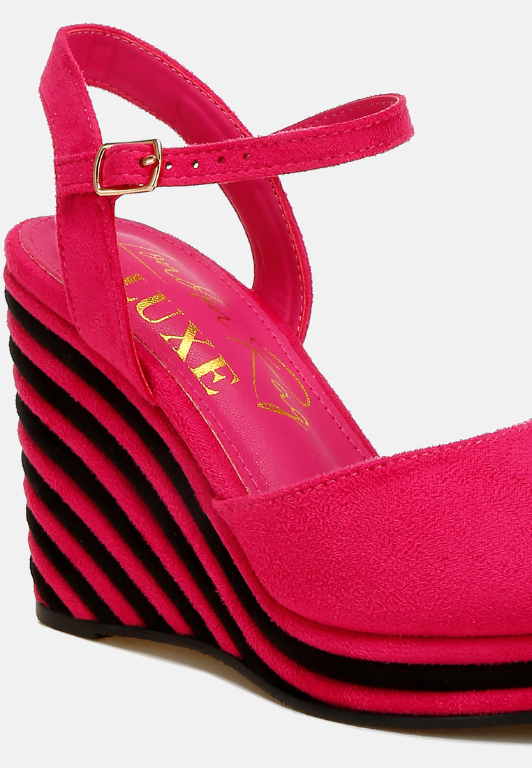 dual tone wedge sandals#colour_pink