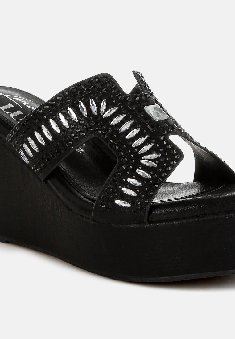 diamante & rhinestone detail cut-out sandals#color_black