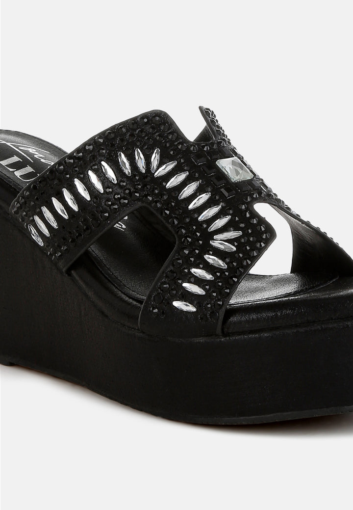 diamante & rhinestone detail cut-out sandals#color_black