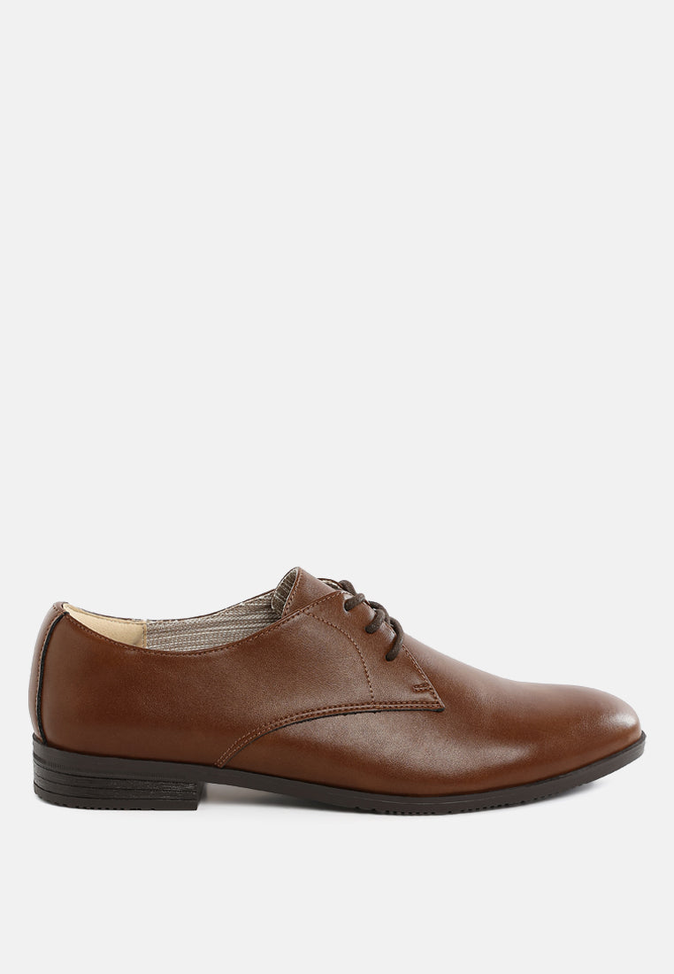 men's minimalist derby shoes#color_tan
