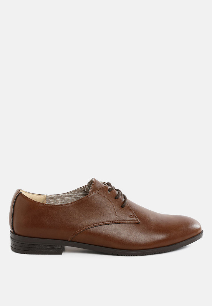 men's minimalist derby shoes#color_tan