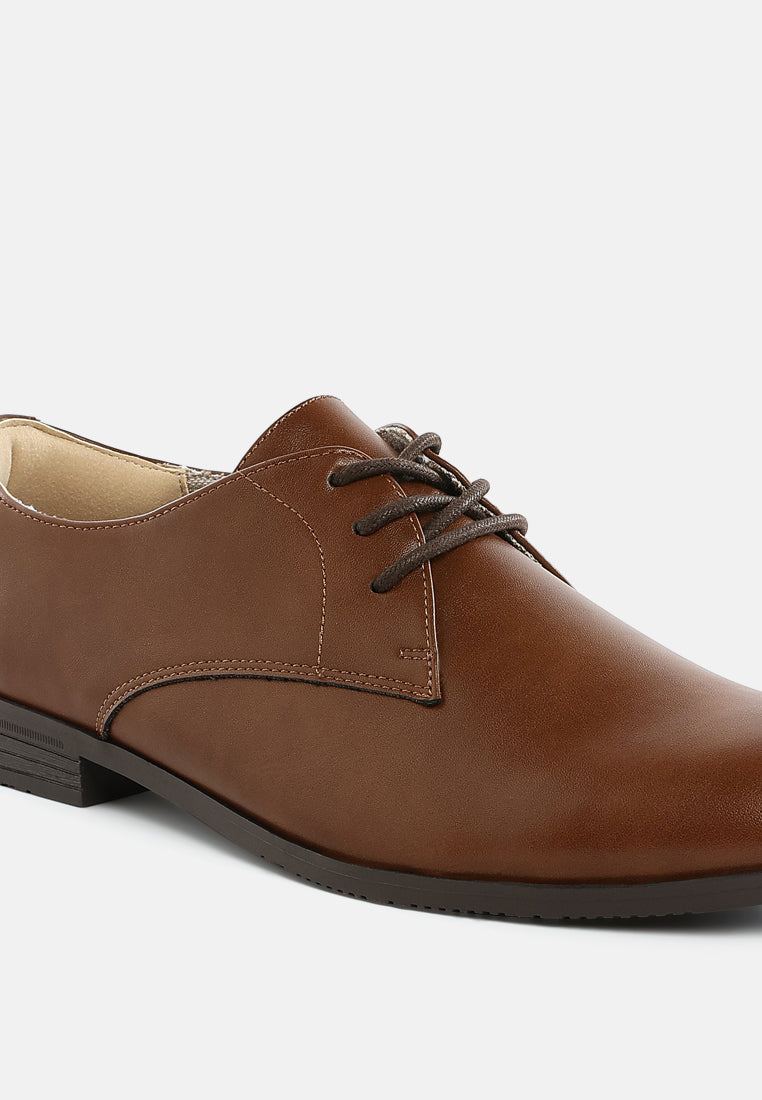 men's minimalist derby shoes#color_tan