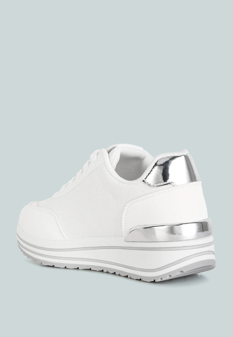 metallic panel platform sneakers#color_white