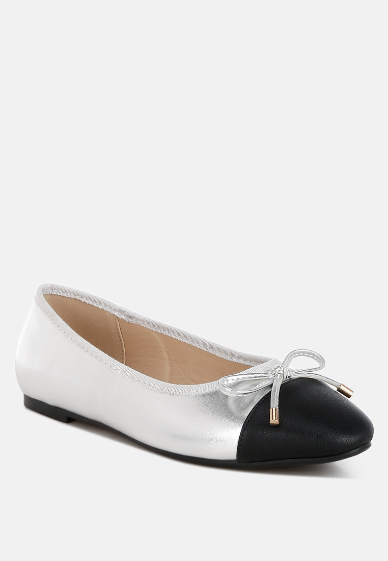 women two tone ballet flats#color_silver