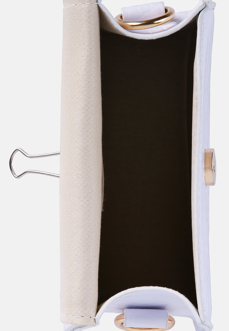 Mini Envelope Croc Sling Bag