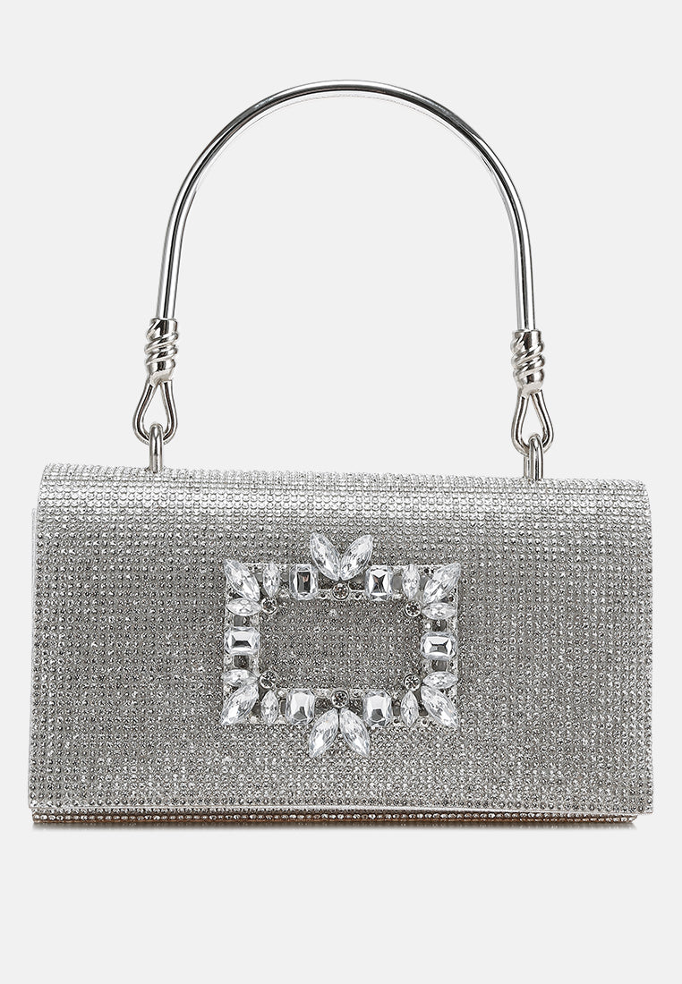 Mini Top Handle Rhinestone Bag