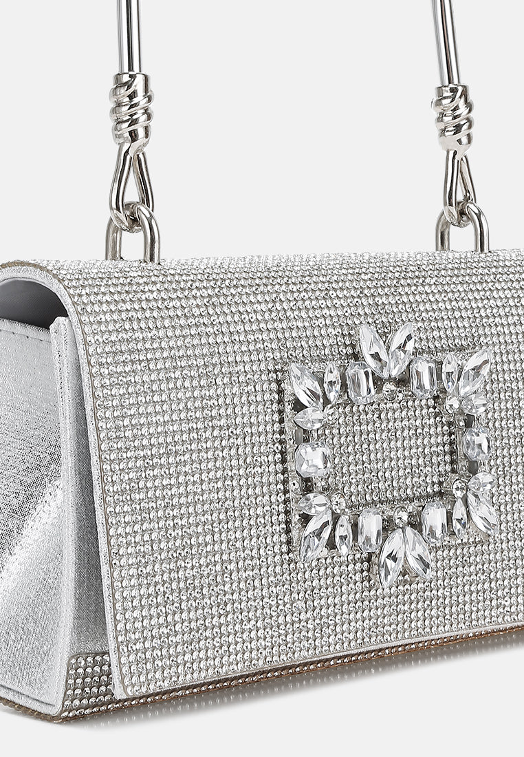 Mini Top Handle Rhinestone Bag
