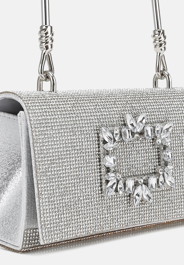 Mini Top Handle Rhinestone Bag