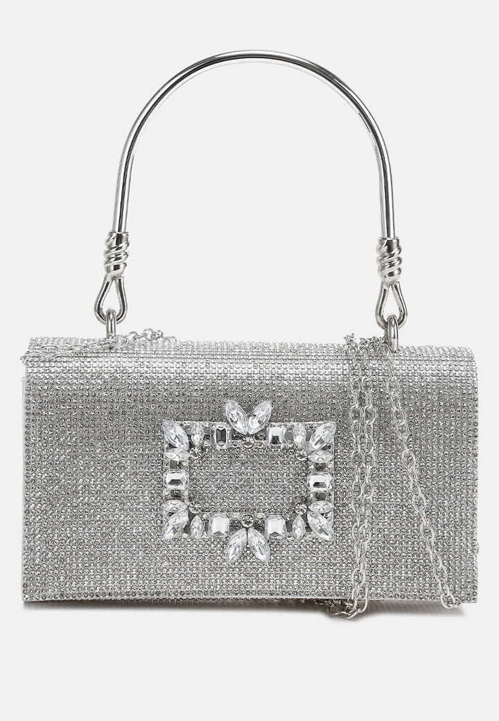Mini Top Handle Rhinestone Bag
