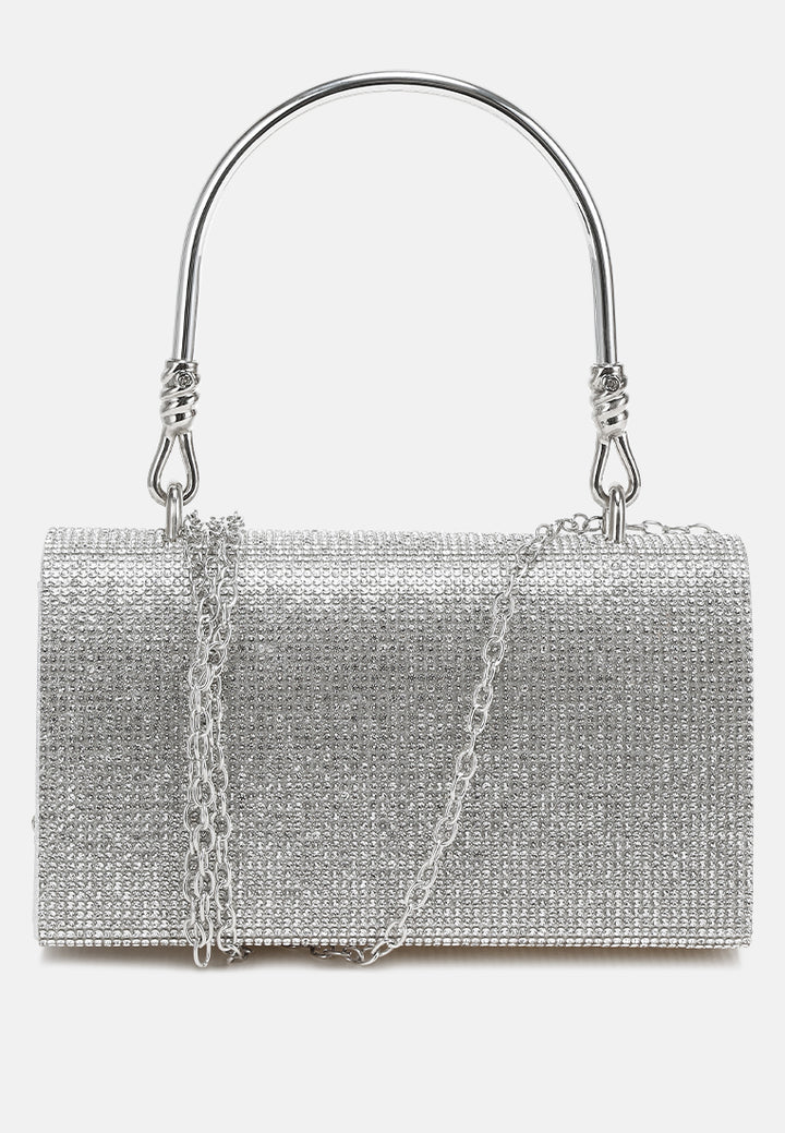 Mini Top Handle Rhinestone Bag