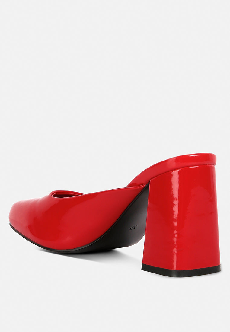 women patent block heels#color_red