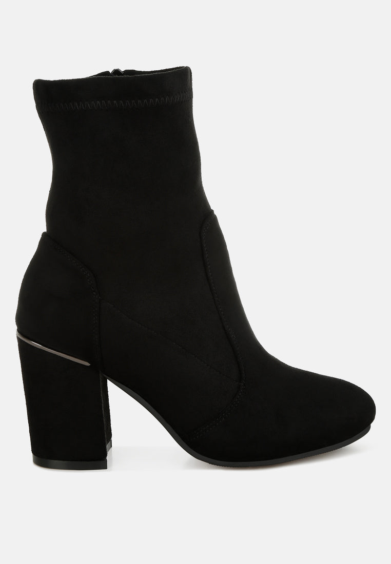 rag & co women microfiber sock boots#color_black