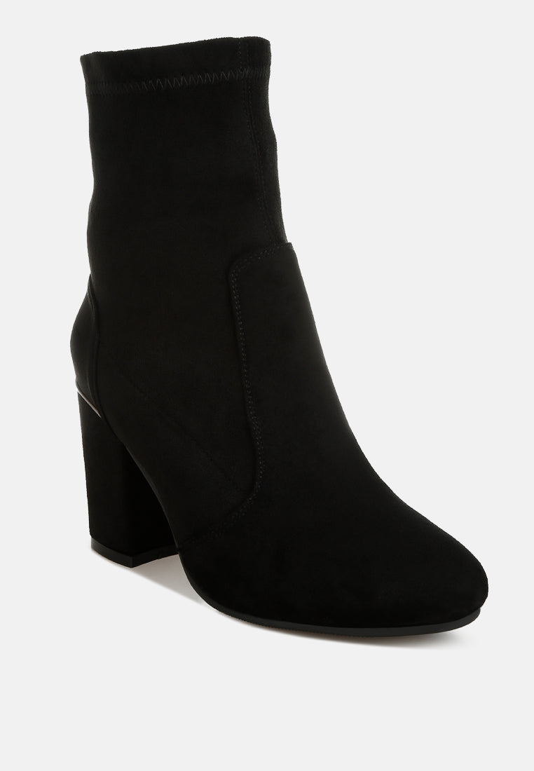 rag & co women microfiber sock boots#color_black