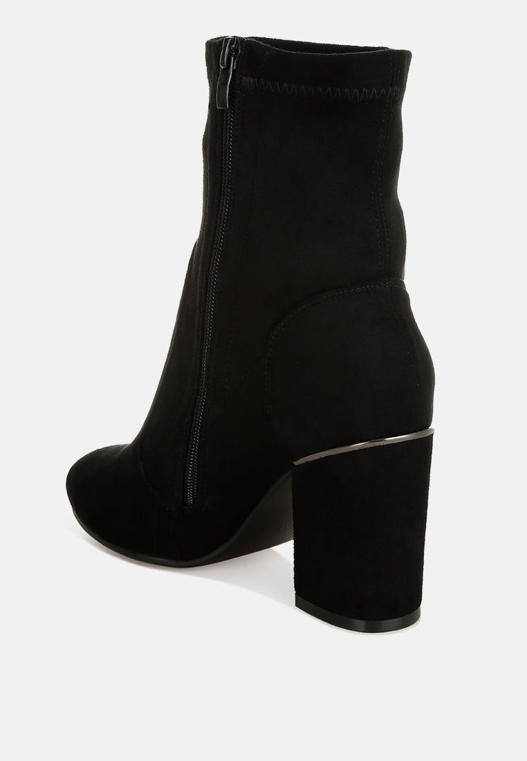 rag & co women microfiber sock boots#color_black