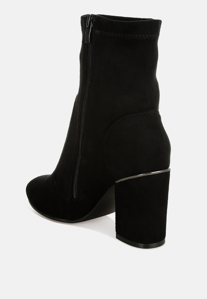 rag & co women microfiber sock boots#color_black