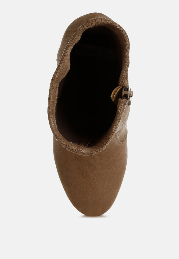 rag & co women microfiber sock boots#color_beige